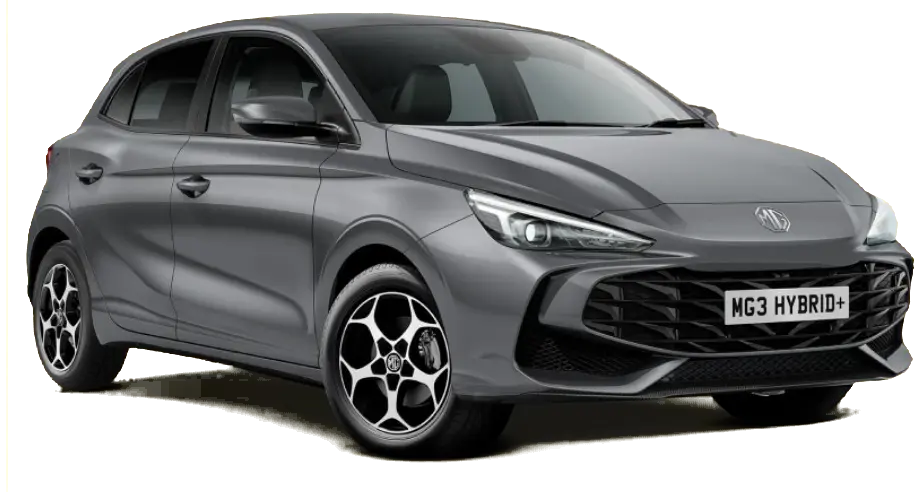 MG3 Hybrid de location chez Raiatea Rent Car, citadine hybride grise